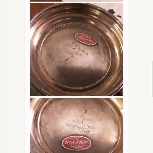 VINTAGE GORHAM 1940’S SILVER PLATE HEAVY SERVING / FRUIT BOWL WITH LINER - Picture 6 of 8